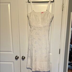 Lily Pulitzer White eyelet Spaghetti Strap Dress - Women's